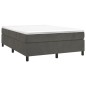 Boxspringbett Dunkelgrau 140x190 cm Samt