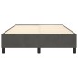 Boxspringbett Dunkelgrau 140x190 cm Samt