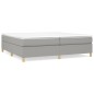 Boxspringbett Hellgrau 200x200 cm Stoff