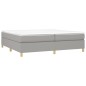 Boxspringbett Hellgrau 200x200 cm Stoff