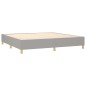 Boxspringbett Hellgrau 200x200 cm Stoff