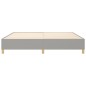 Boxspringbett Hellgrau 200x200 cm Stoff