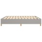 Boxspringbett Hellgrau 200x200 cm Stoff