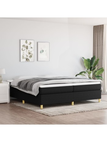 Boxspringbett Schwarz 200x200 cm Stoff