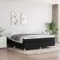 Boxspringbett Schwarz 180x200 cm Stoff