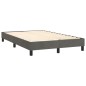 Boxspringbett mit Matratze Dunkelgrau 120x200 cm Samt