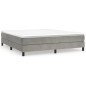 Boxspringbett Hellgrau 160x200 cm Samt