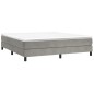 Boxspringbett Hellgrau 160x200 cm Samt