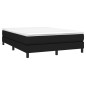 Boxspringbett Schwarz 140x200 cm Stoff