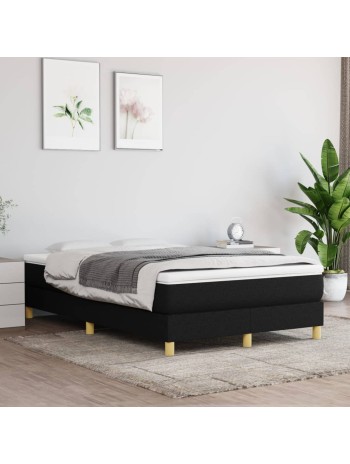 Boxspringbett mit Matratze Schwarz 120x200 cm Stoff