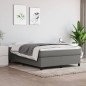 Boxspringbett Dunkelgrau 140x200 cm Stoff