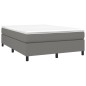 Boxspringbett Dunkelgrau 140x200 cm Stoff