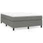 Boxspringbett mit Matratze Dunkelgrau 140x200 cm Stoff