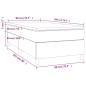 Boxspringbett mit Matratze Dunkelgrau 80x200 cm Samt