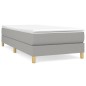 Boxspringbett Hellgrau 80x200 cm Stoff