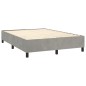 Boxspringbett Hellgrau 140x200 cm Samt