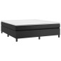 Boxspringbett Schwarz 180x200 cm Kunstleder