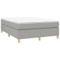 Boxspringbett Hellgrau 140x190 cm Stoff