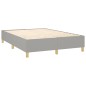 Boxspringbett Hellgrau 140x190 cm Stoff