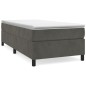 Boxspringbett Dunkelgrau 100x200 cm Samt