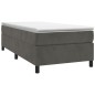 Boxspringbett Dunkelgrau 100x200 cm Samt