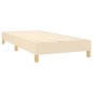 Boxspringbett Creme 90x200 cm Stoff