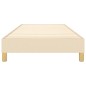 Boxspringbett Creme 90x200 cm Stoff