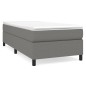 Boxspringbett Dunkelgrau 90x190 cm Stoff