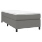 Boxspringbett Dunkelgrau 90x190 cm Stoff