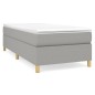 Boxspringbett Hellgrau 80x200 cm Stoff