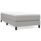 Boxspringbett Hellgrau 80x200 cm Stoff