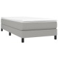 Boxspringbett Hellgrau 80x200 cm Stoff