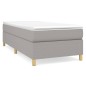 Boxspringbett mit Matratze Hellgrau 100x200 cm Stoff