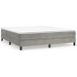 Boxspringbett Hellgrau 180x200 cm Samt