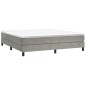 Boxspringbett Hellgrau 180x200 cm Samt