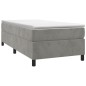 Boxspringbett Hellgrau 90x190 cm Samt