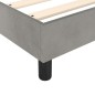 Boxspringbett Hellgrau 90x190 cm Samt