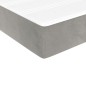 Boxspringbett mit Matratze Hellgrau 100x200 cm Samt