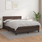 Boxspringbett mit Matratze Braun 140x190 cm Kunstleder