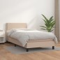 Boxspringbett mit Matratze Cappuccino-Braun 80x200cm Kunstleder