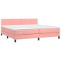 Boxspringbett mit Matratze Rosa 200x200 cm Samt