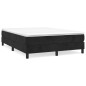 Boxspringbett mit Matratze Schwarz 140x190 cm Samt