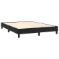 Boxspringbett mit Matratze Schwarz 140x190 cm Samt