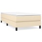 Boxspringbett Creme 90x200 cm Stoff