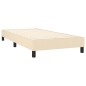 Boxspringbett Creme 90x200 cm Stoff