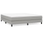 Boxspringbett mit Matratze Hellgrau 180x200 cm Stoff