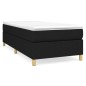 Boxspringbett mit Matratze Schwarz 100x200 cm Stoff