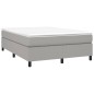 Boxspringbett Hellgrau 140x190 cm Stoff