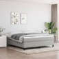 Boxspringbett mit Matratze Hellgrau 180x200 cm Stoff