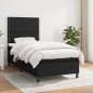 Boxspringbett mit Matratze Schwarz 100x200 cm Stoff